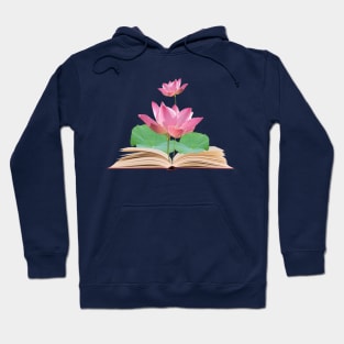 Lotus growing from book Hoodie